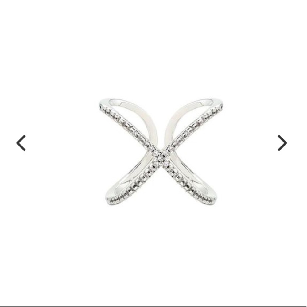 Lafayette 18K White Gold-Plated Ring 0.45 Ctw